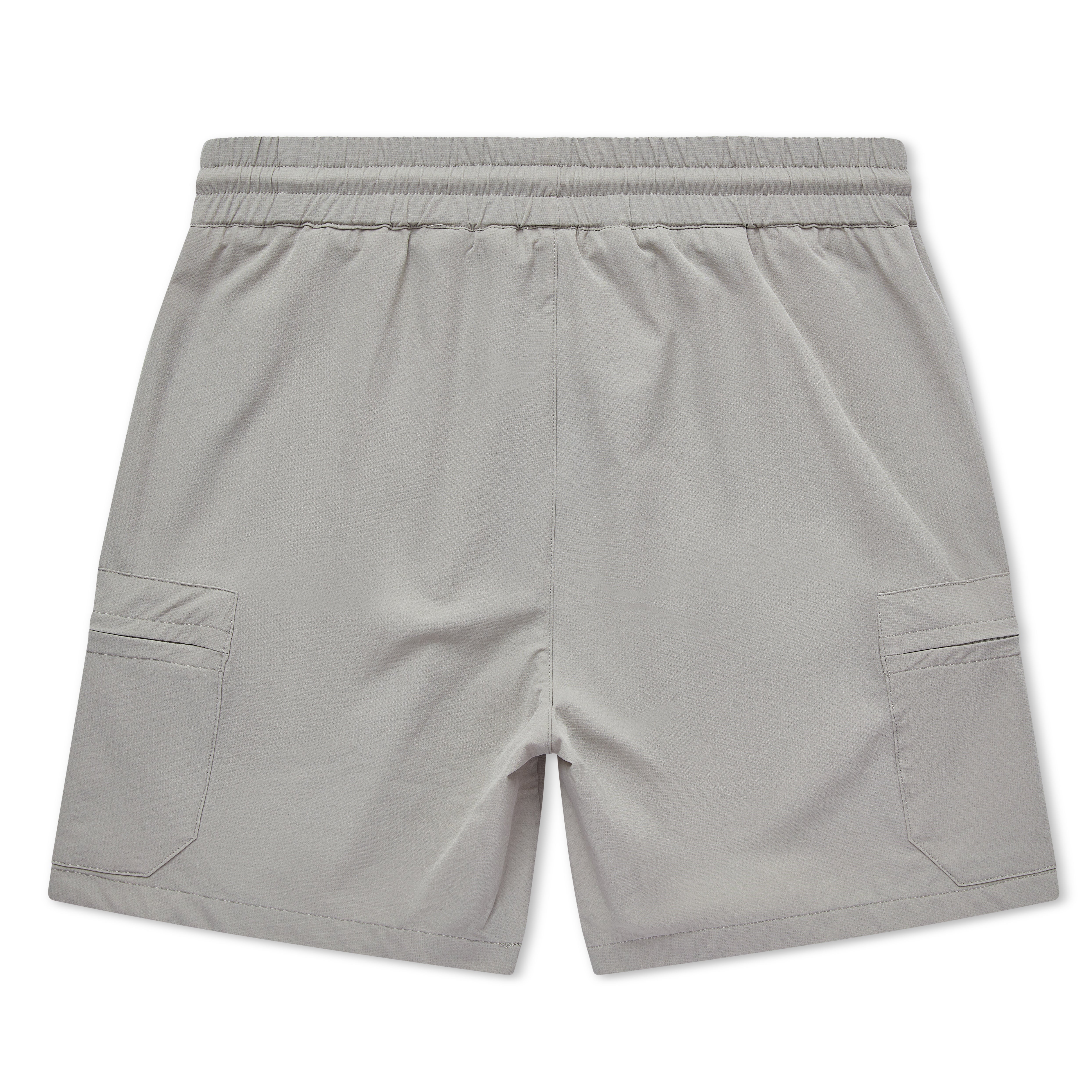 Gray shorts with pockets on a white background