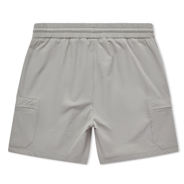Gray shorts with pockets on a white background