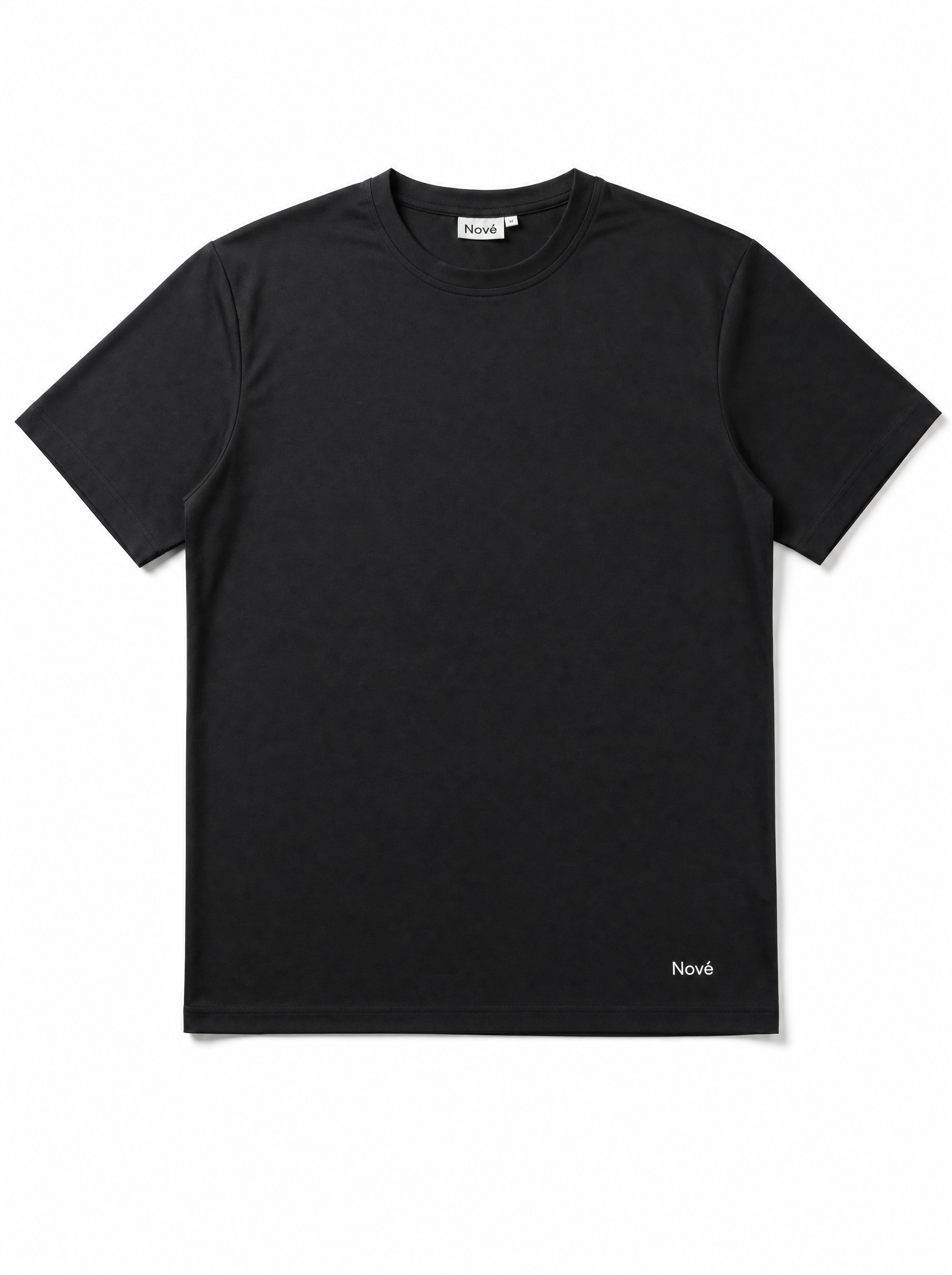 black t shirt on a white back ground